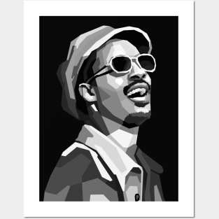 Stevie Wonder B W Posters and Art